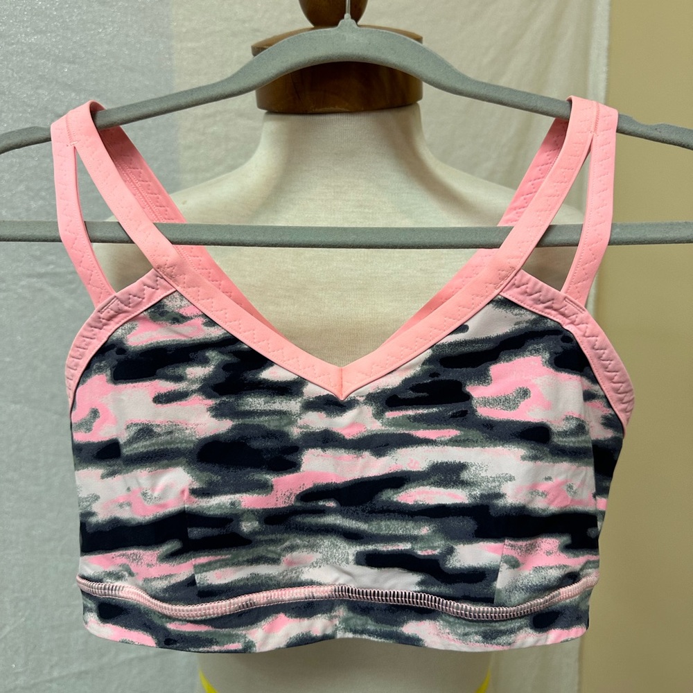 Vintage Lululemon sports bra multiple color pink/peach and blue size 6.